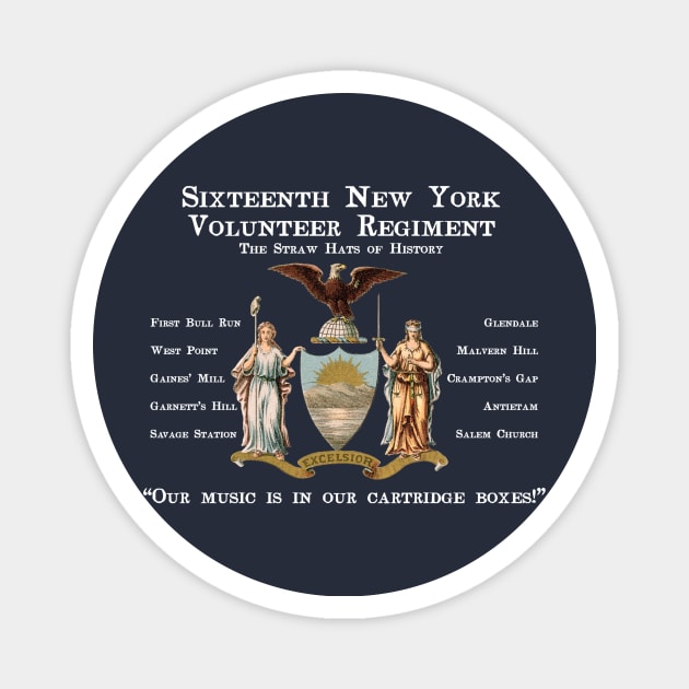 16th New York Volunteers Magnet by Straw Hat Volunteers